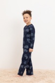 К 1635 (морской синий, дорожная техника) Пижама детская