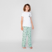 355А-151 (белый-ментол) Пижама детская